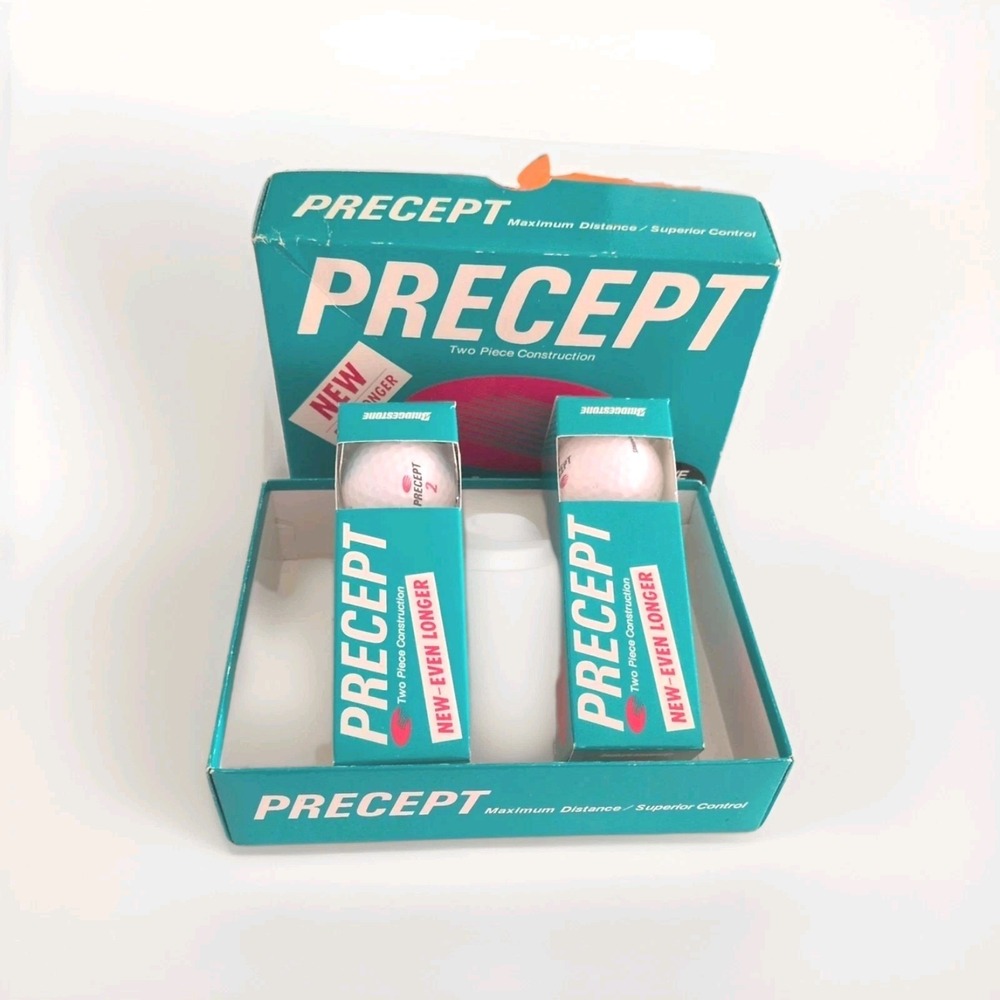 Vintage Precept 2 Golf Balls Bridgestone‎ Sleeves (2) New Old Stock NOS Distance